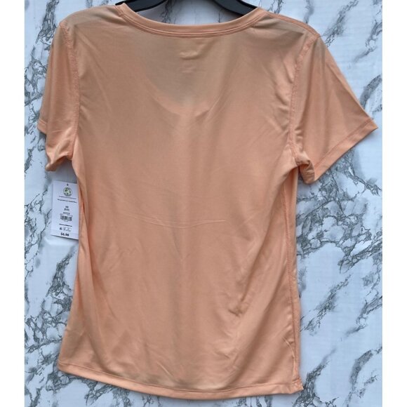 Athletic Works XS Peach V-Neck Shirt Made From Recycled Fibers Lightweight - Picture 2 of 4